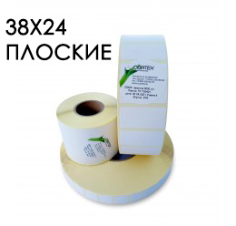 Этикетка 38x24 плоская